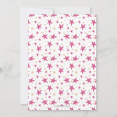 Niedliches Rosa Dragon Girl zum ersten Geburtstag Einladung (Rückseite)