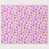 Niedliches rosa Druckmuster Geschenkpapier (Flach)