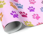 Niedliches rosa Druckmuster Geschenkpapier (Rolleneckpunkt)