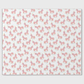 Niedliches rosa Einhorn Baby Duschmuster Geschenkpapier (Flach)