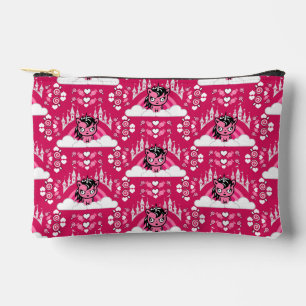 Niedliches rosa Einhornland und Schloss Zubehörtasche