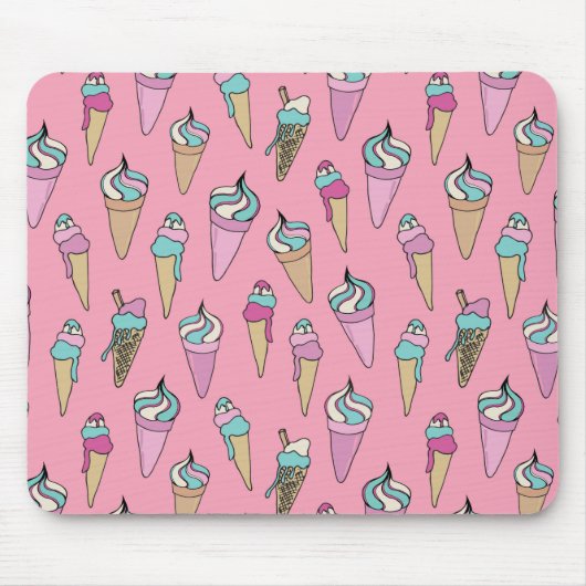 Niedliches Rosa-Eis Mousepad (Vorne)