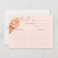 Niedliches Rosa Eiscreme Party Rezept Karte
