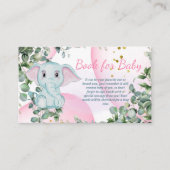 Niedliches rosa Elephant Safati Jungle Book for Ba Begleitkarte (Vorderseite)