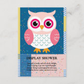 Niedliches Rosa Eule Geschlecht Neutral Woodland B Begleitkarte (Vorderseite)