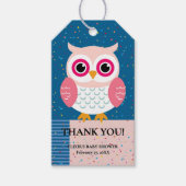 Niedliches Rosa Eule Geschlecht Neutral Woodland B Geschenkanhänger (Vorderseite)