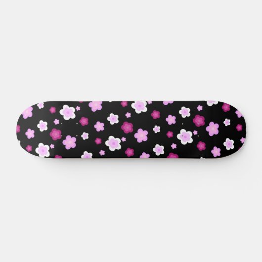 Niedliches rosa Farbverlaufsmuster bei Schwarzer B Skateboard (Horizontal)