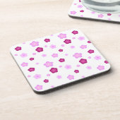 Niedliches rosa Farbverlaufsmuster Blume Getränkeuntersetzer (Linke Seite)