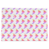 Niedliches rosa Fischmuster Große Geschenktüte (Rückseite)
