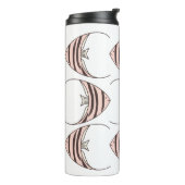 Niedliches rosa Fischmuster Thermosbecher (Nach links gedreht)