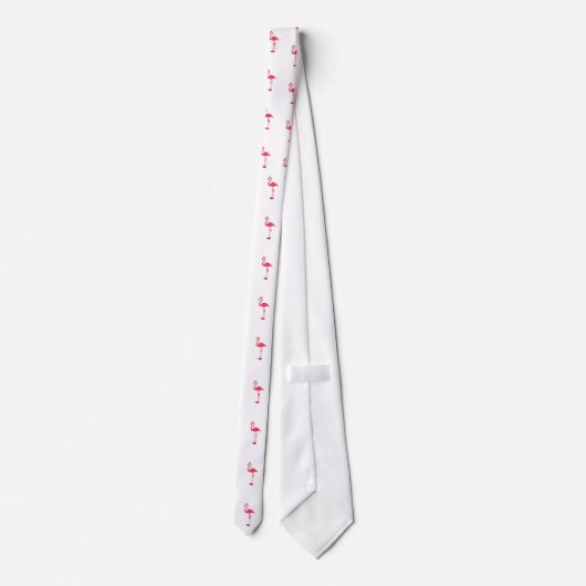 Niedliches, rosa Flamingo-Muster Krawatte (Rückseite)
