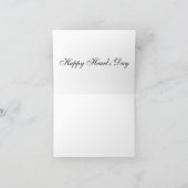 Niedliches Rosa Flamingos mit rotem Herzen | Text  Karte (Innenseite)