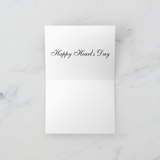 Niedliches Rosa Flamingos mit rotem Herzen | Text  Karte (Innenseite)