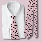 Niedliches Rosa Flecht-Halloween-Party Krawatte