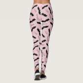 Niedliches Rosa Flecht-Halloween-Party Leggings (Rückseite)