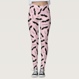 Niedliches Rosa Flecht-Halloween-Party Leggings