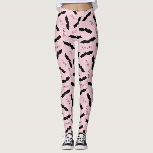 Niedliches Rosa Flecht-Halloween-Party Leggings (Vorderseite)