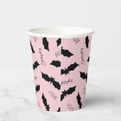 Niedliches Rosa Flecht-Halloween-Party Pappbecher (Rechts)