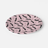 Niedliches Rosa Flecht-Halloween-Party Pappteller (Schrägansicht)