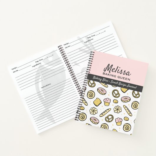 Niedliches rosa Gelbbbacken Queen Journal Notizblock (Innenseite)