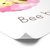 Niedliches Rosa/Gelbe Biene Happy Kinderzimmer Gir Poster (Ecke)