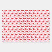 Niedliches rosa, gesprenkeltes Herzmuster Geschenkpapier Set (Vorderseite)