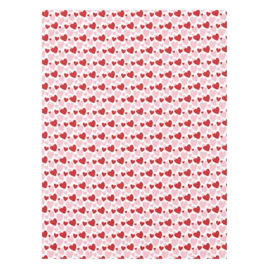 Niedliches rosa, gesprenkeltes Herzmuster Tischdecke (Vorderseite)