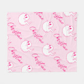 Niedliches Rosa Ghost Fleecedecke (Vorderseite (Horizontal))