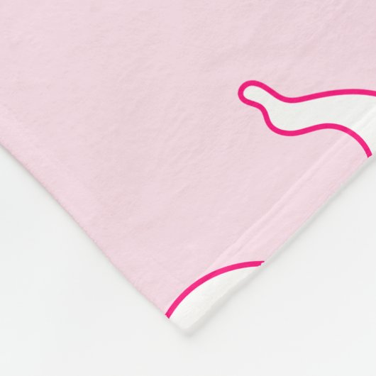 Niedliches Rosa Ghost Fleecedecke (Ecke)