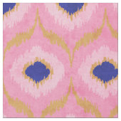 Niedliches rosa Goldmuster und blaues Katzenmuster Stoff (Nahaufnahme)