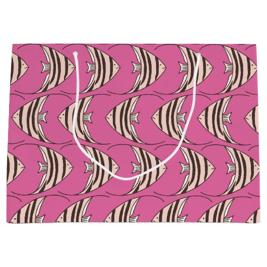 Niedliches Rosa Große Geschenktüte (Vorderseite)