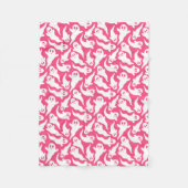 Niedliches rosa Halloween-Ghost-Muster Fleecedecke (Vorderseite)