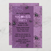 Niedliches Rosa-Halloween-Party Einladung (Vorne/Hinten)