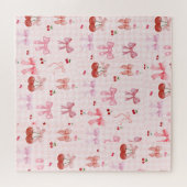 Niedliches rosa herausforderndes Coquette-Puzzle Puzzle (Horizontal)