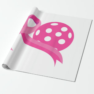 Niedliches rosa Herz-Band-Pickleball Brustkrebs Aw Geschenkpapier