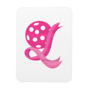 Niedliches rosa Herz-Band-Pickleball Brustkrebs Aw Magnet