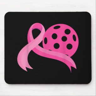 Niedliches rosa Herz-Band-Pickleball Brustkrebs Aw Mousepad