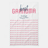 Niedliches Rosa Herz Bestes Grandma Muttertag Geschirrtuch (Vertikal)