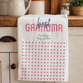 Niedliches Rosa Herz Bestes Grandma Muttertag Geschirrtuch