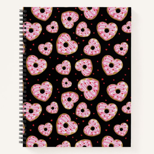 Niedliches rosa Herz-Cookie-Muster Notizblock (Vorderseite)