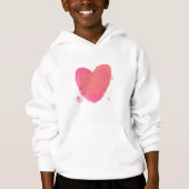 Niedliches rosa Herz Hoodie (Vorderseite)