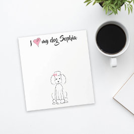 Niedliches rosa Herz I Liebe mein Hund Custom Whim Notizblock