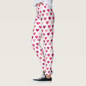 Niedliches rosa Herz-Liebe-Muster Leggings (Links)