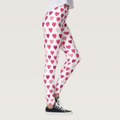 Niedliches rosa Herz-Liebe-Muster Leggings (Rechts)
