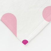Niedliches rosa Herz-Muster personalisieren mit 6 Fleecedecke (Ecke)
