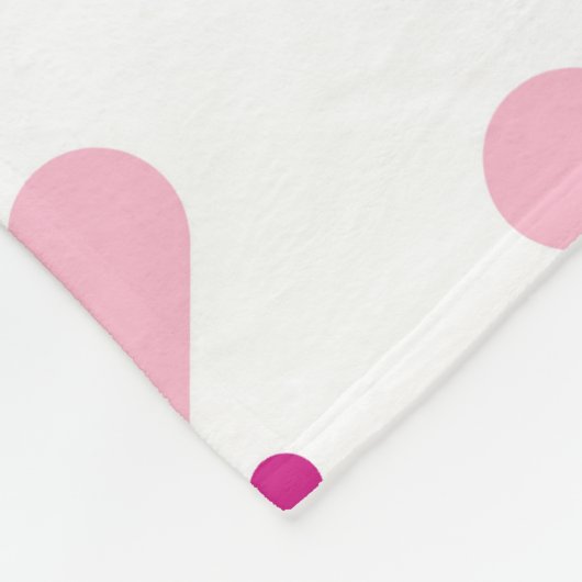 Niedliches rosa Herz-Muster personalisieren mit 6 Fleecedecke (Ecke)