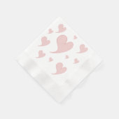 Niedliches rosa Herz Papier Napkin Serviette (Ecke)