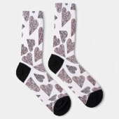 Niedliches rosa Herz personalisieren Foto Mutterta Socken (Rechts)