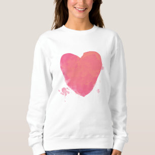 Niedliches rosa Herz Sweatshirt