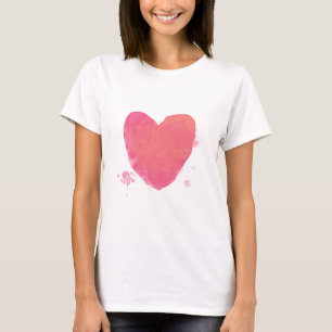 Niedliches rosa Herz T-Shirt
